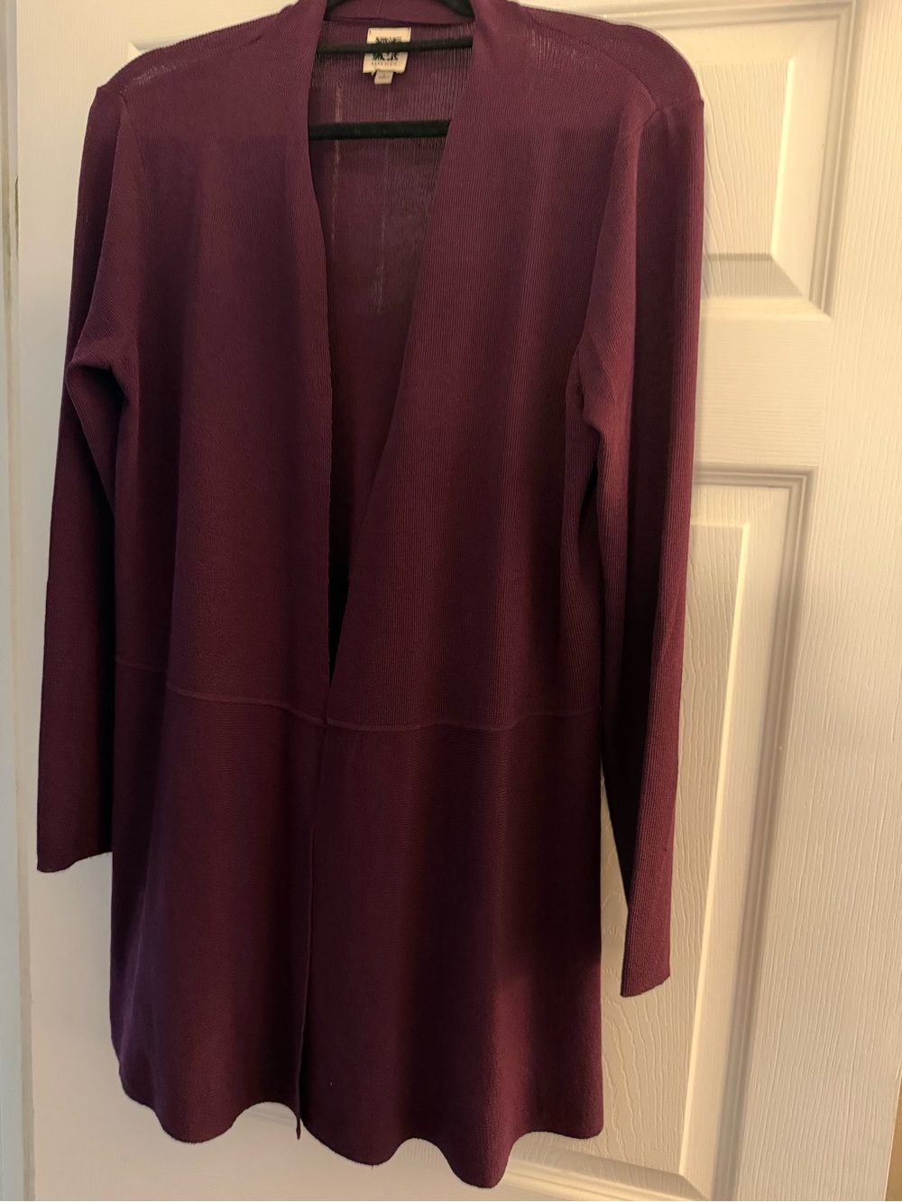 Anne Klein Plum Ribbed Knit Sweater